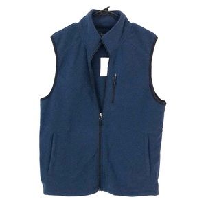 Men’s Navy Zip Front Sleeveless Vest